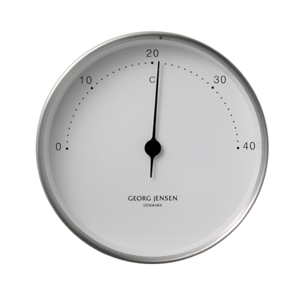 Koppel - 10cm Thermometer in stainless steel with white dial
